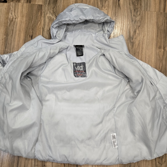 adidas Women's Silver Puffer Jacket - Picture 3 of 11